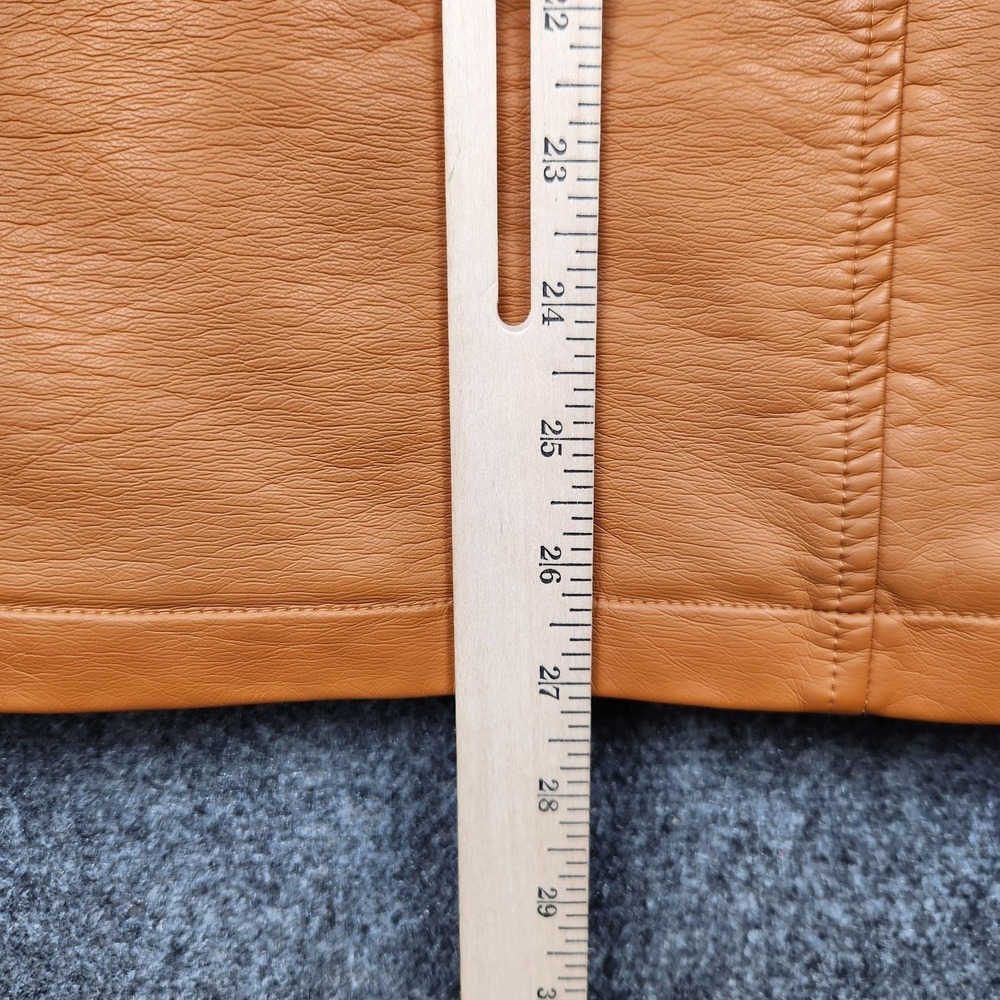 We The Free Jacket Womens XL Brown Vegan Leather Sherpa Lined Hooded Warm - Picture 9 of 9
